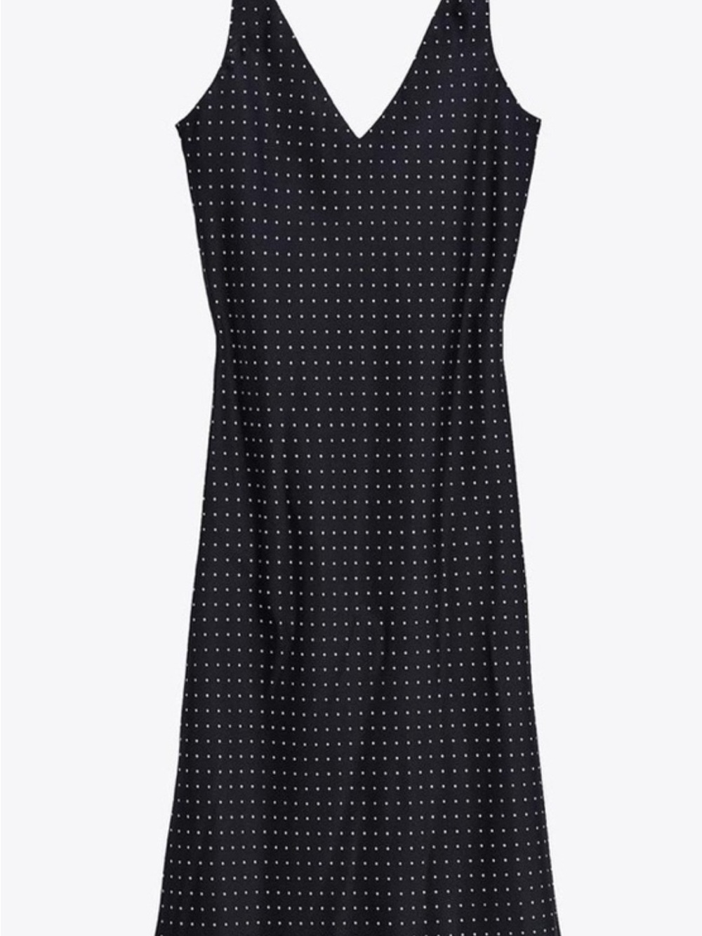 Zara Black Maxi Dress with White Micro Dots